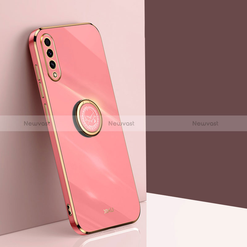 Ultra-thin Silicone Gel Soft Case Cover with Magnetic Finger Ring Stand XL1 for Samsung Galaxy A30S