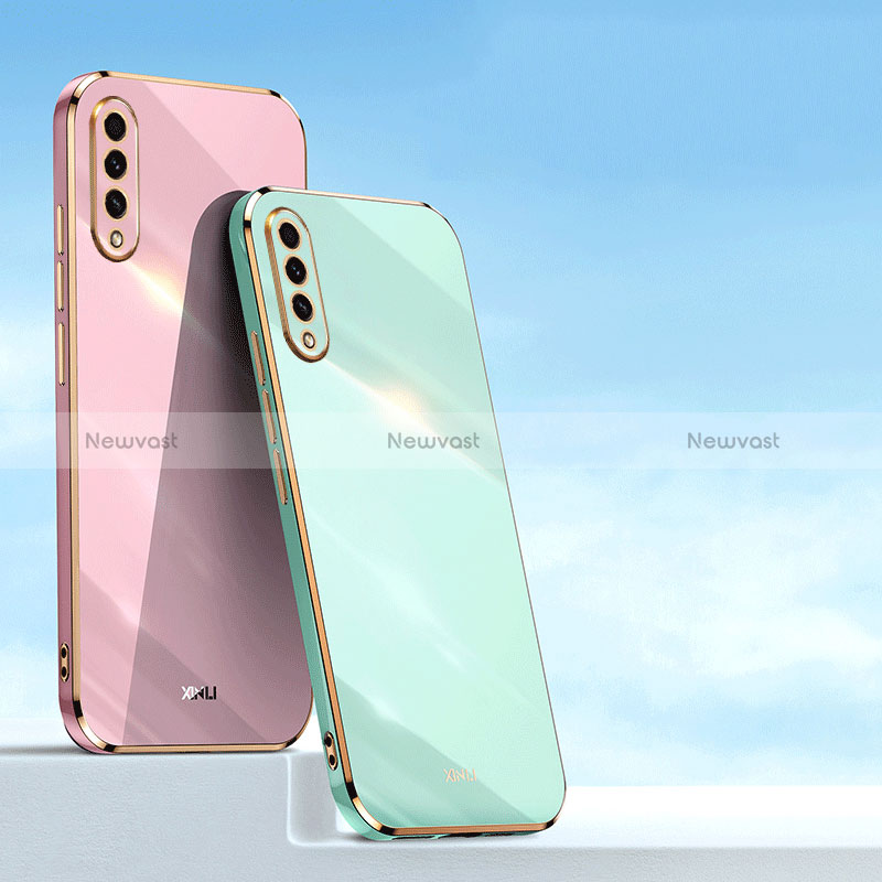 Ultra-thin Silicone Gel Soft Case Cover with Magnetic Finger Ring Stand XL1 for Samsung Galaxy A50S