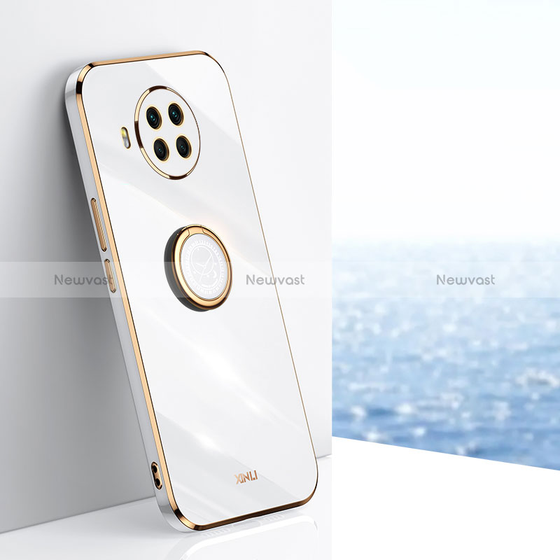 Ultra-thin Silicone Gel Soft Case Cover with Magnetic Finger Ring Stand XL1 for Xiaomi Mi 10i 5G