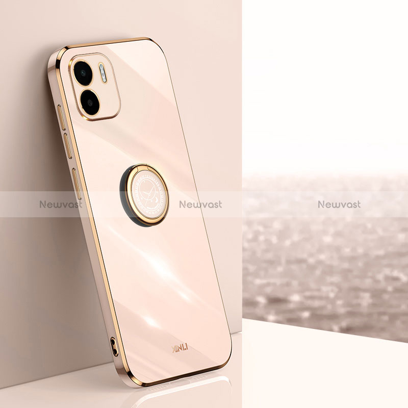 Ultra-thin Silicone Gel Soft Case Cover with Magnetic Finger Ring Stand XL1 for Xiaomi Poco C50