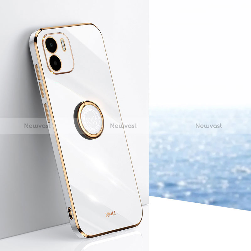 Ultra-thin Silicone Gel Soft Case Cover with Magnetic Finger Ring Stand XL1 for Xiaomi Poco C50