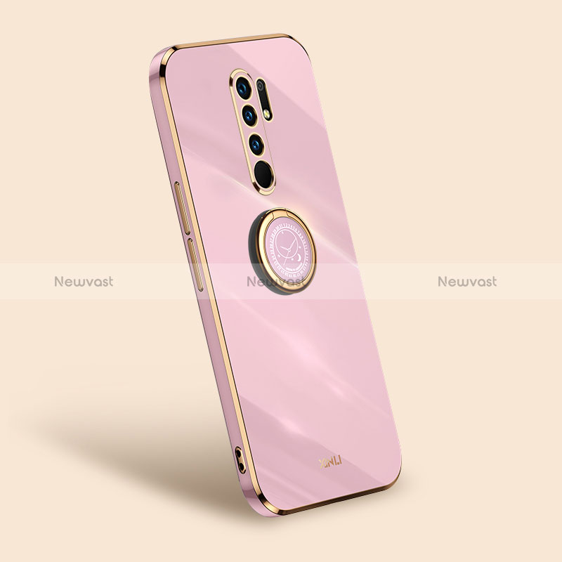 Ultra-thin Silicone Gel Soft Case Cover with Magnetic Finger Ring Stand XL1 for Xiaomi Poco M2