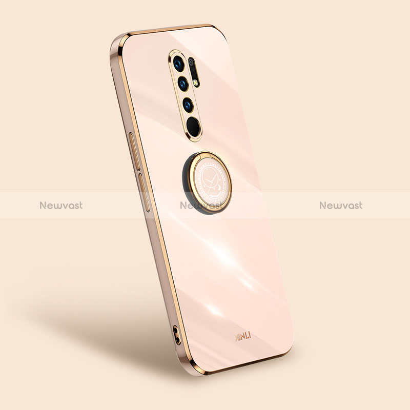 Ultra-thin Silicone Gel Soft Case Cover with Magnetic Finger Ring Stand XL1 for Xiaomi Poco M2