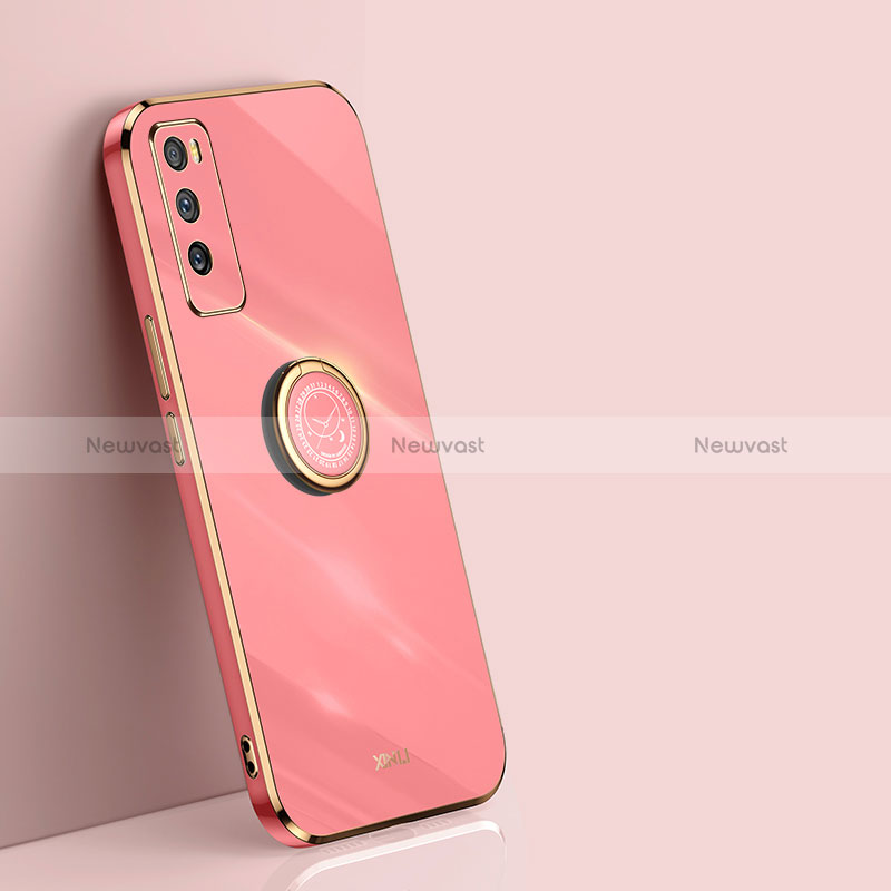 Ultra-thin Silicone Gel Soft Case Cover with Magnetic Finger Ring Stand XL1 for Xiaomi Poco M3