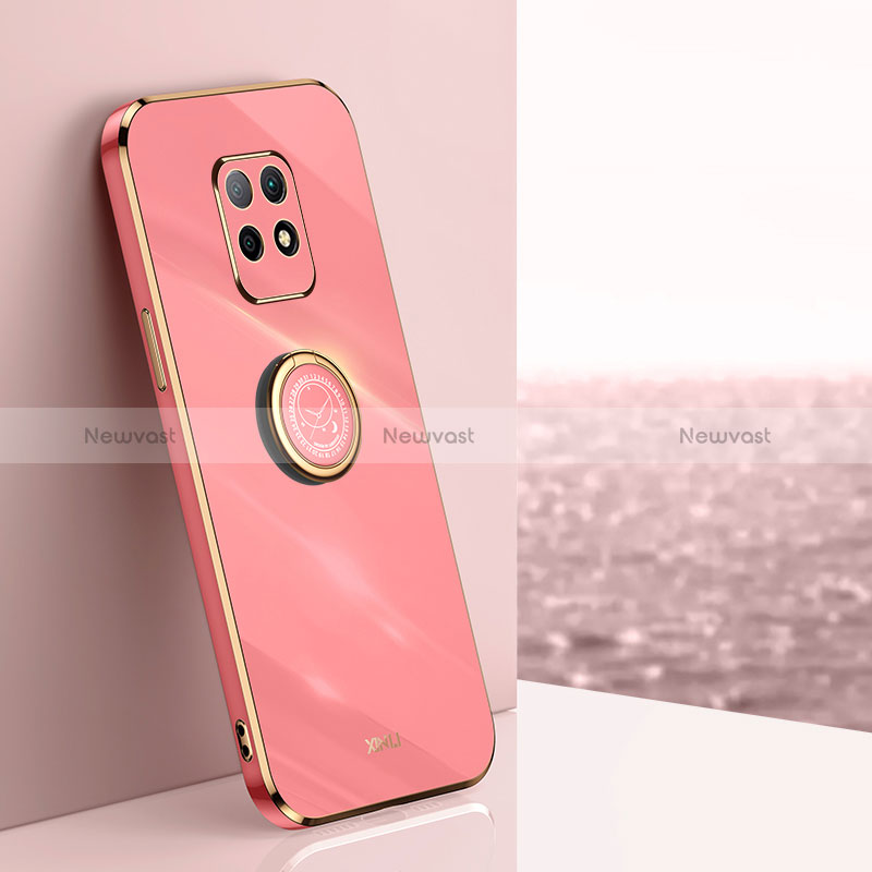 Ultra-thin Silicone Gel Soft Case Cover with Magnetic Finger Ring Stand XL1 for Xiaomi Redmi 10X 5G