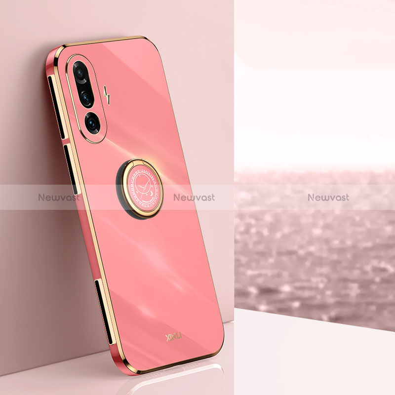 Ultra-thin Silicone Gel Soft Case Cover with Magnetic Finger Ring Stand XL1 for Xiaomi Redmi K40 Gaming 5G