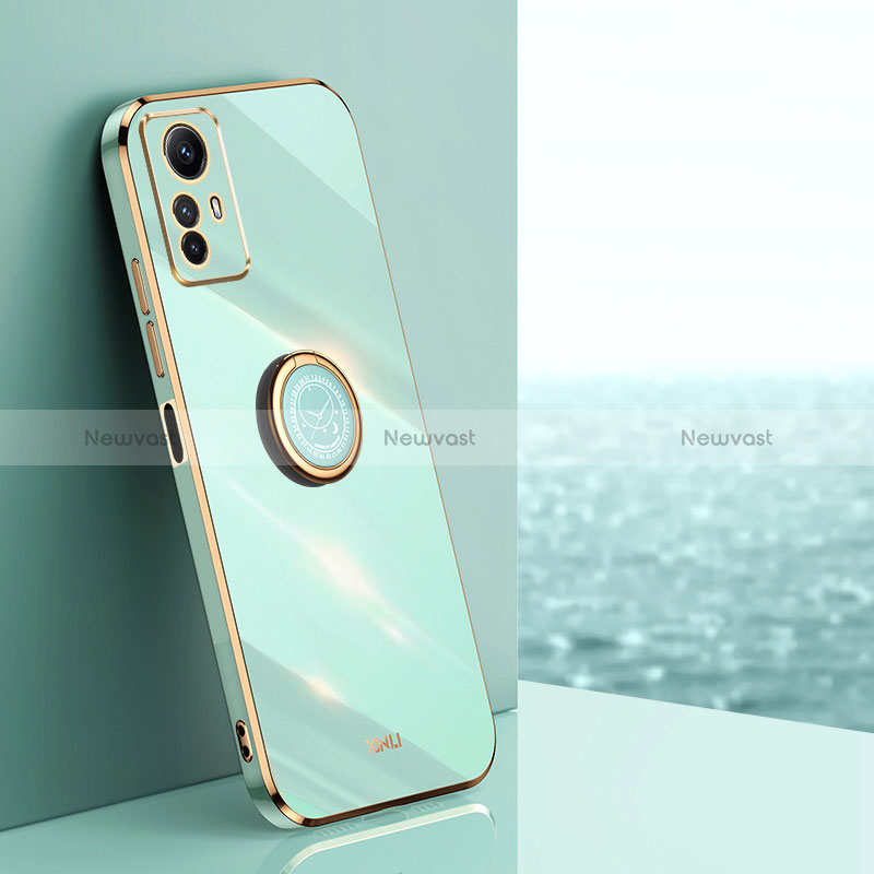 Ultra-thin Silicone Gel Soft Case Cover with Magnetic Finger Ring Stand XL1 for Xiaomi Redmi Note 12S