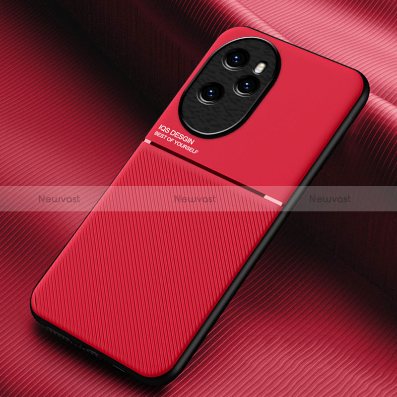 Ultra-thin Silicone Gel Soft Case Cover with Magnetic for Huawei Honor 100 Pro 5G Red