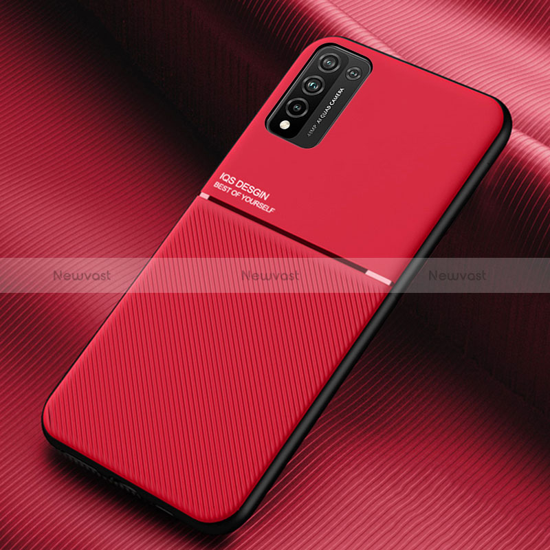 Ultra-thin Silicone Gel Soft Case Cover with Magnetic for Huawei Honor 10X Lite Red