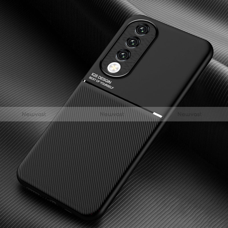 Ultra-thin Silicone Gel Soft Case Cover with Magnetic for Huawei Honor 90 Pro 5G Black