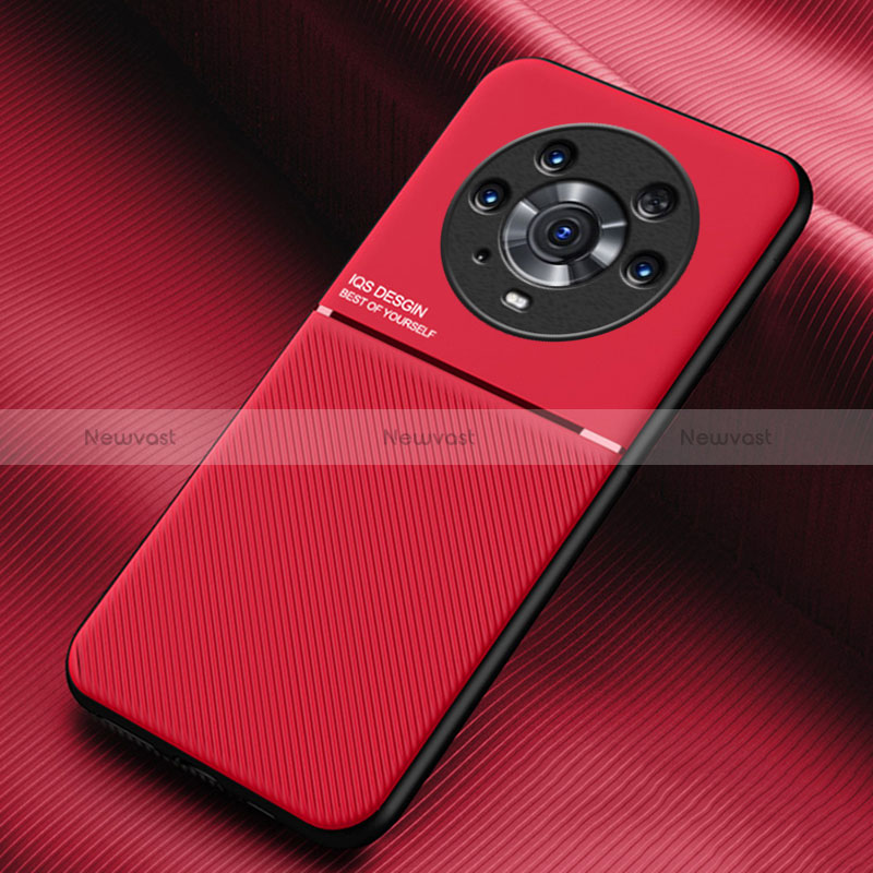 Ultra-thin Silicone Gel Soft Case Cover with Magnetic for Huawei Honor Magic3 Pro 5G Red