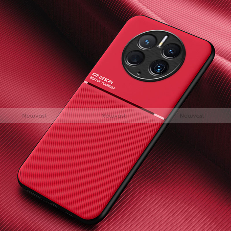 Ultra-thin Silicone Gel Soft Case Cover with Magnetic for Huawei Mate 50 Pro Red