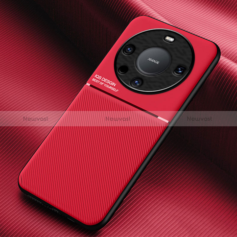 Ultra-thin Silicone Gel Soft Case Cover with Magnetic for Huawei Mate 60 Pro+ Plus Red