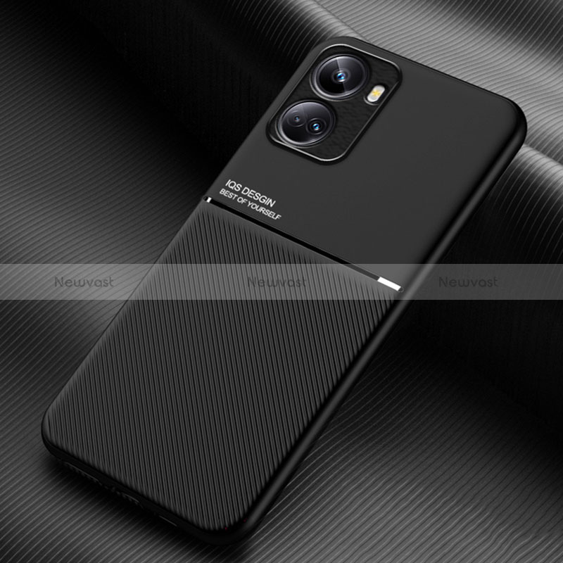 Ultra-thin Silicone Gel Soft Case Cover with Magnetic for Huawei Nova 10 SE Black