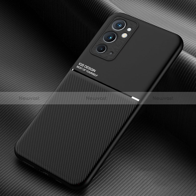 Ultra-thin Silicone Gel Soft Case Cover with Magnetic for OnePlus 9RT 5G Black