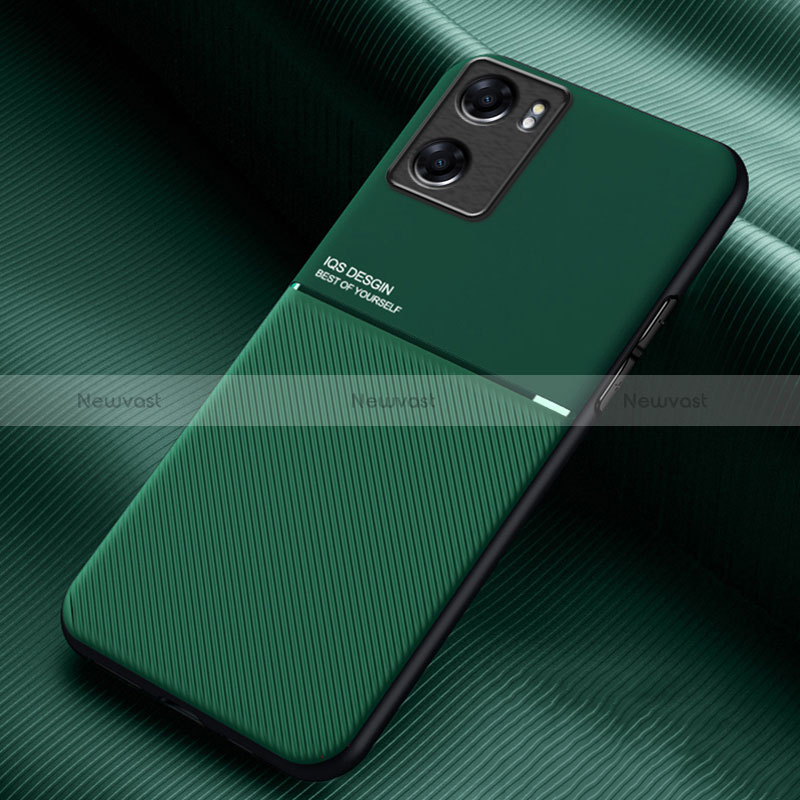 Ultra-thin Silicone Gel Soft Case Cover with Magnetic for Oppo A77 4G Green