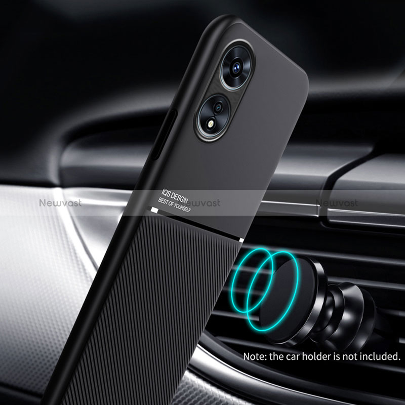 Ultra-thin Silicone Gel Soft Case Cover with Magnetic for Oppo A78 5G