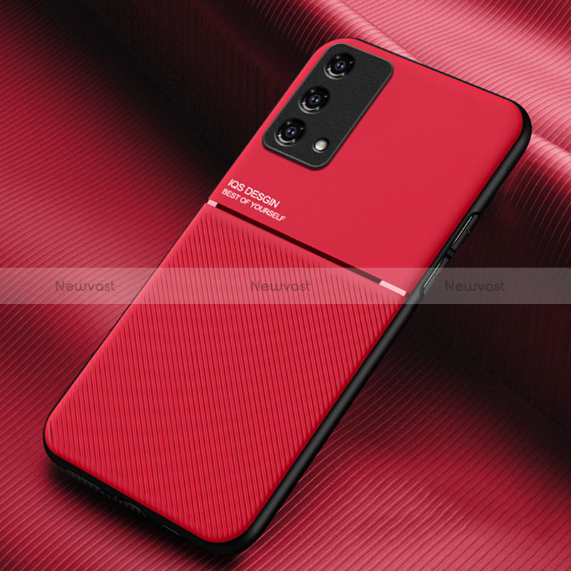 Ultra-thin Silicone Gel Soft Case Cover with Magnetic for Oppo F19s Red