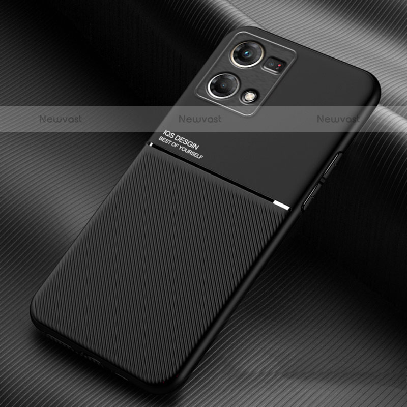 Ultra-thin Silicone Gel Soft Case Cover with Magnetic for Oppo F21 Pro 4G Black