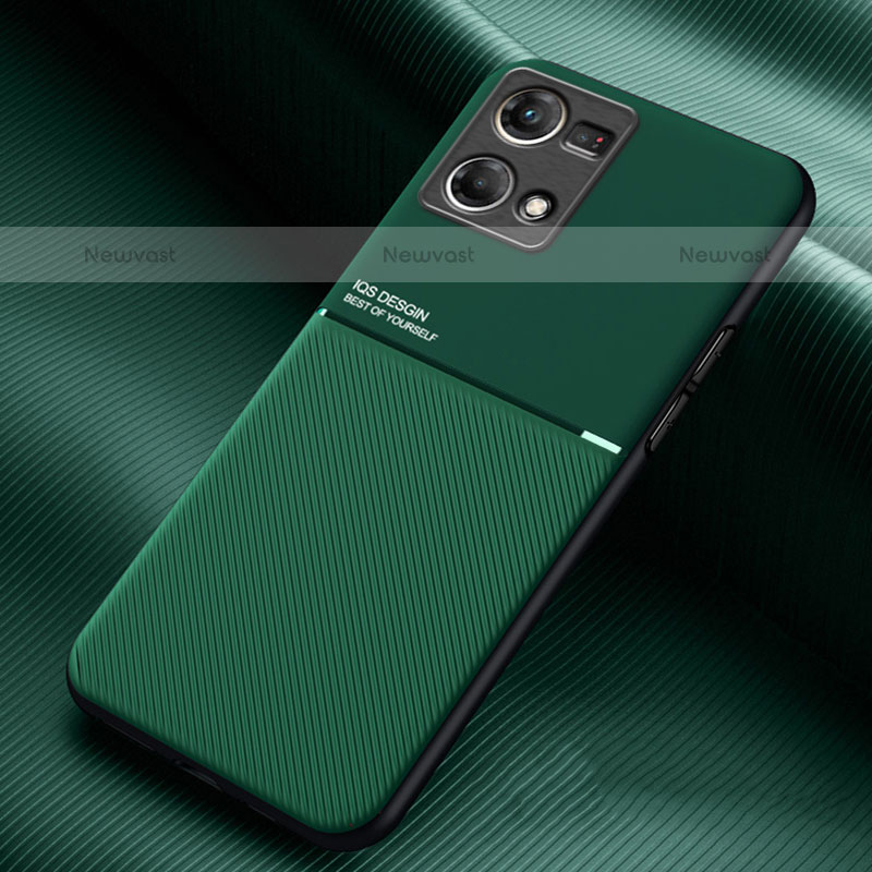 Ultra-thin Silicone Gel Soft Case Cover with Magnetic for Oppo F21 Pro 4G Green