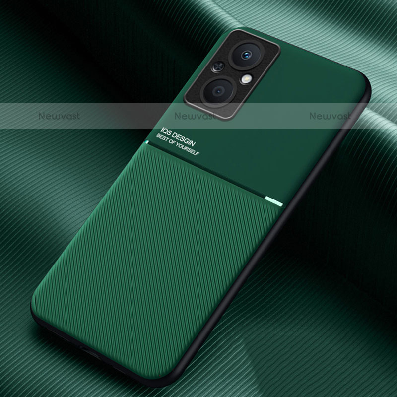 Ultra-thin Silicone Gel Soft Case Cover with Magnetic for Oppo F21 Pro 5G Green