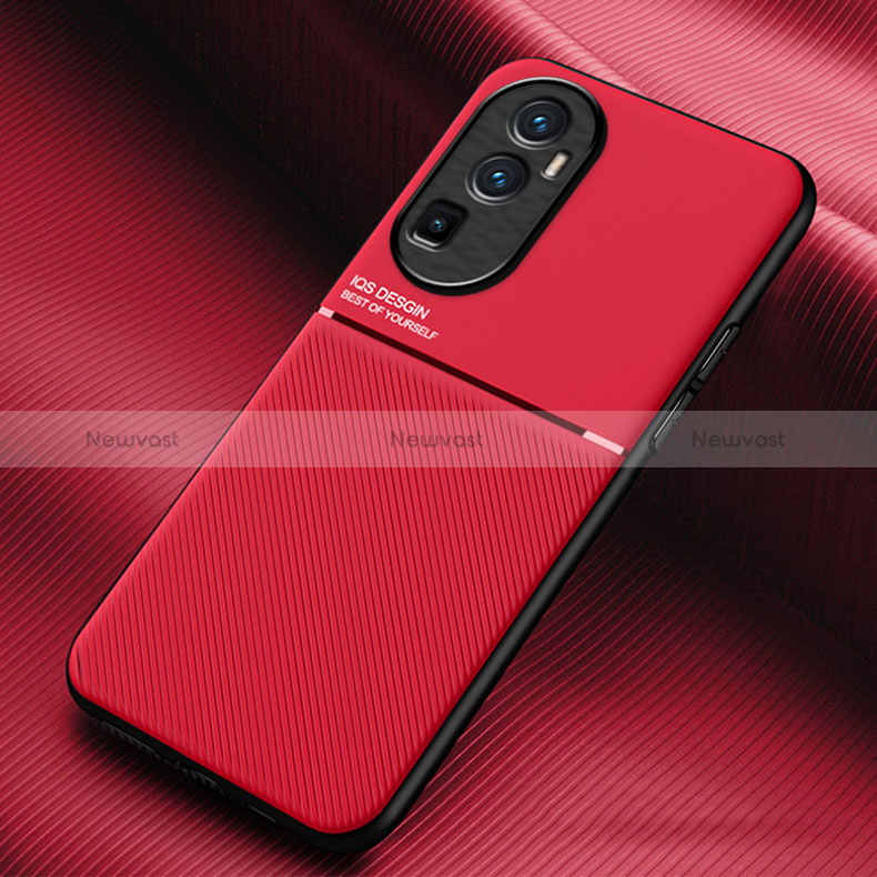 Ultra-thin Silicone Gel Soft Case Cover with Magnetic for Oppo Reno10 Pro+ Plus 5G Red