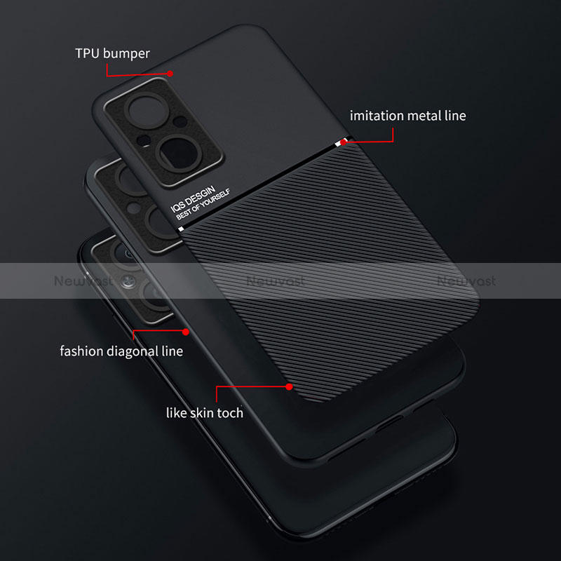 Ultra-thin Silicone Gel Soft Case Cover with Magnetic for Oppo Reno7 Z 5G