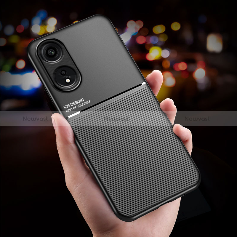 Ultra-thin Silicone Gel Soft Case Cover with Magnetic for Oppo Reno8 T 4G