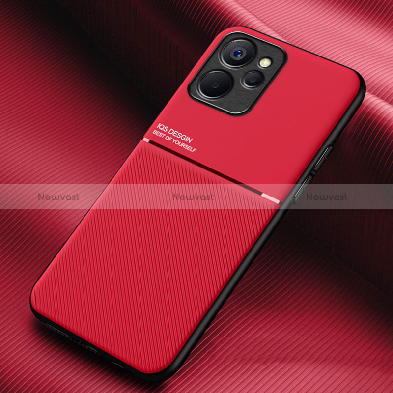 Ultra-thin Silicone Gel Soft Case Cover with Magnetic for Realme 10 5G Red