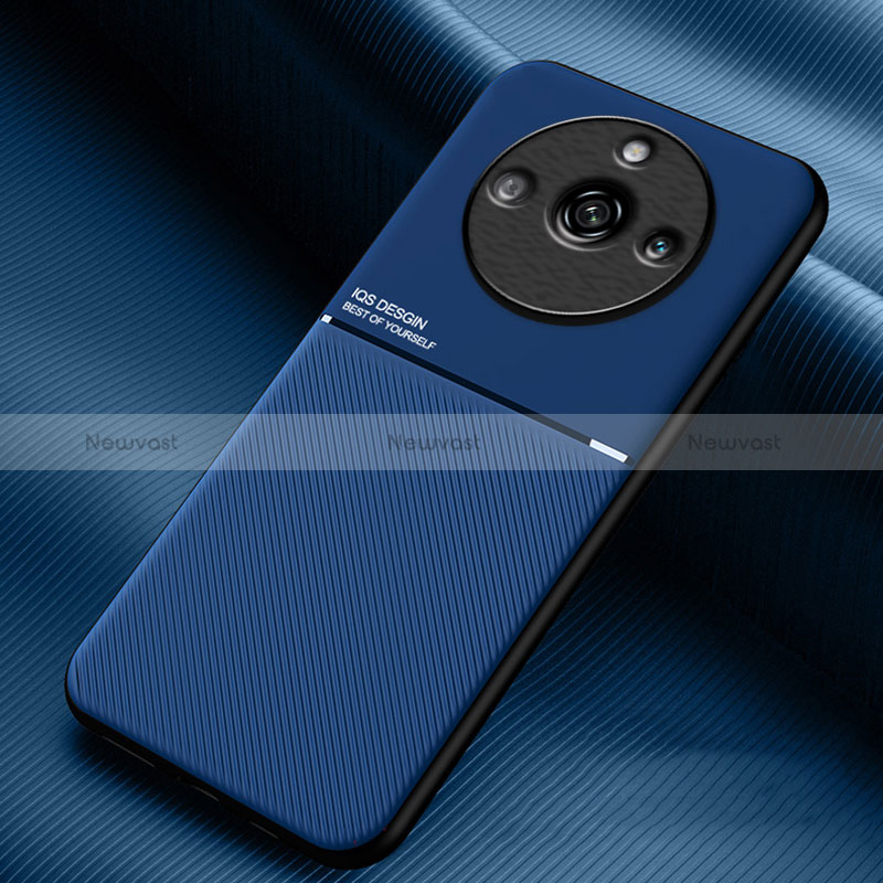 Ultra-thin Silicone Gel Soft Case Cover with Magnetic for Realme 11 Pro 5G Blue