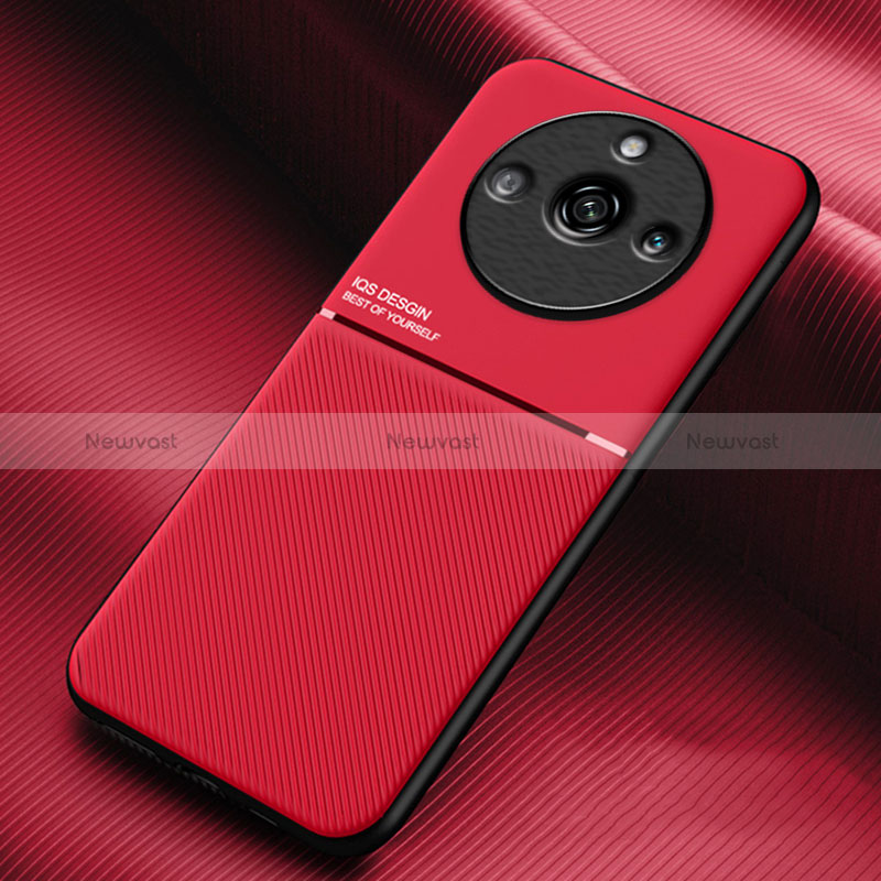 Ultra-thin Silicone Gel Soft Case Cover with Magnetic for Realme 11 Pro 5G Red