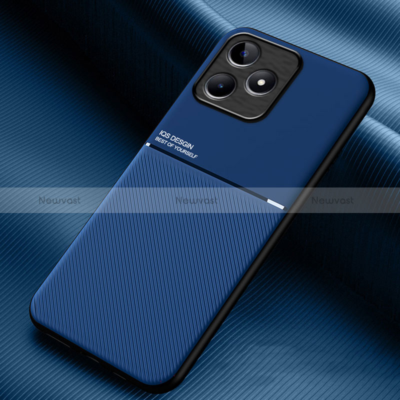 Ultra-thin Silicone Gel Soft Case Cover with Magnetic for Realme C53 India Blue