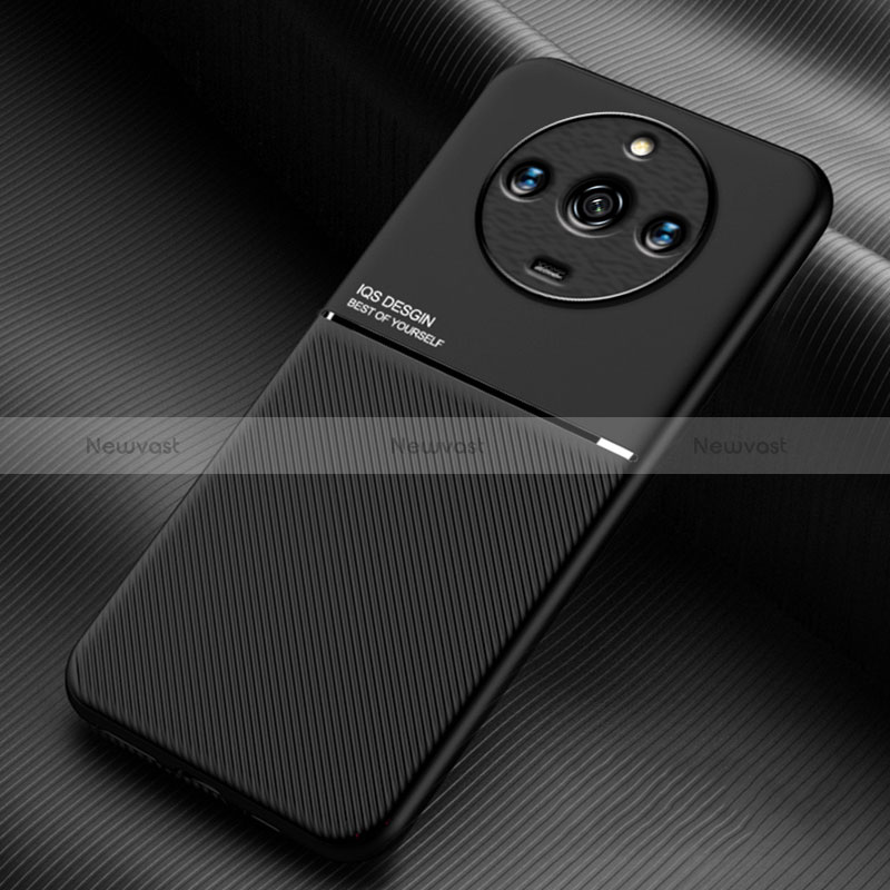 Ultra-thin Silicone Gel Soft Case Cover with Magnetic for Realme Narzo 60 5G Black