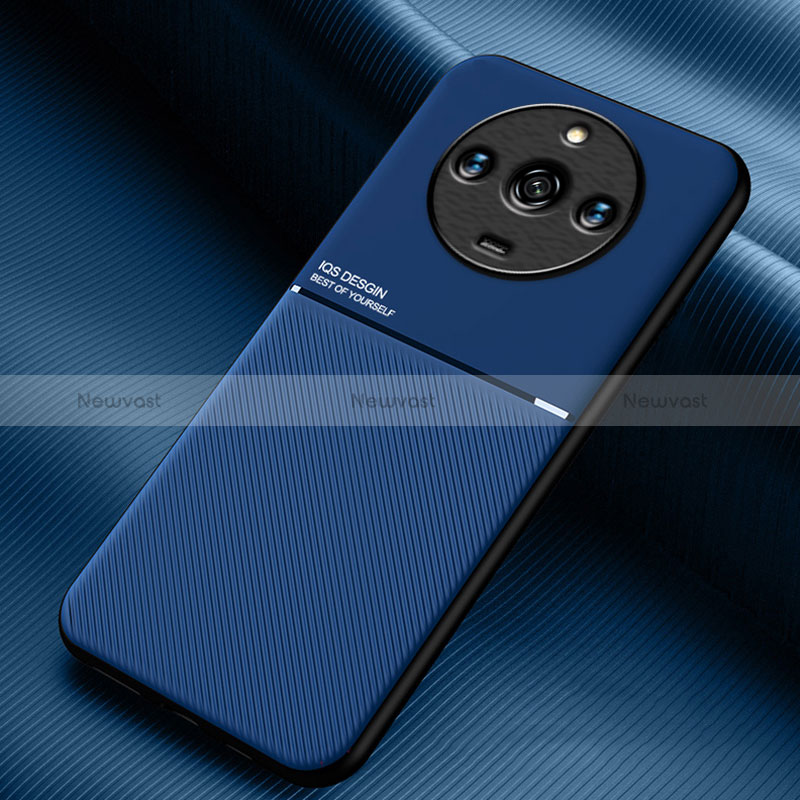 Ultra-thin Silicone Gel Soft Case Cover with Magnetic for Realme Narzo 60 5G Blue