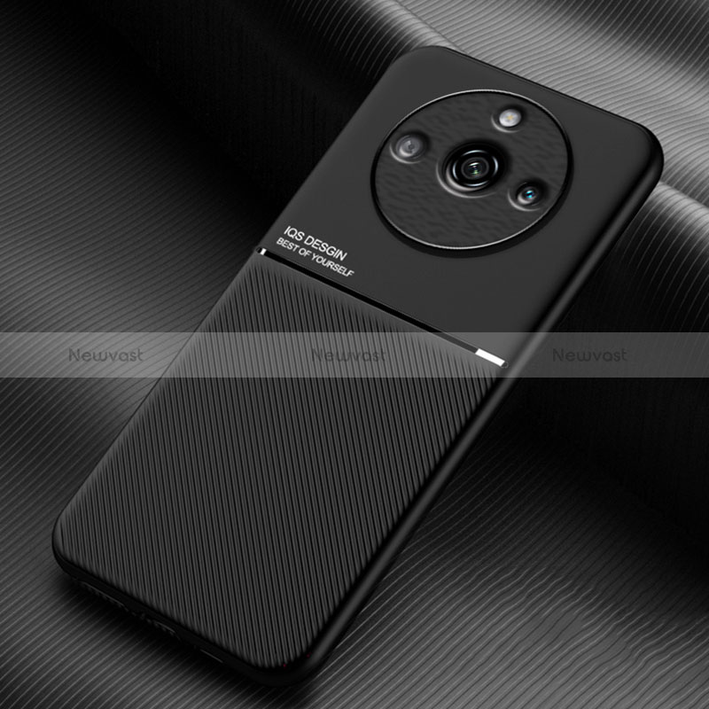 Ultra-thin Silicone Gel Soft Case Cover with Magnetic for Realme Narzo 60 Pro 5G Black