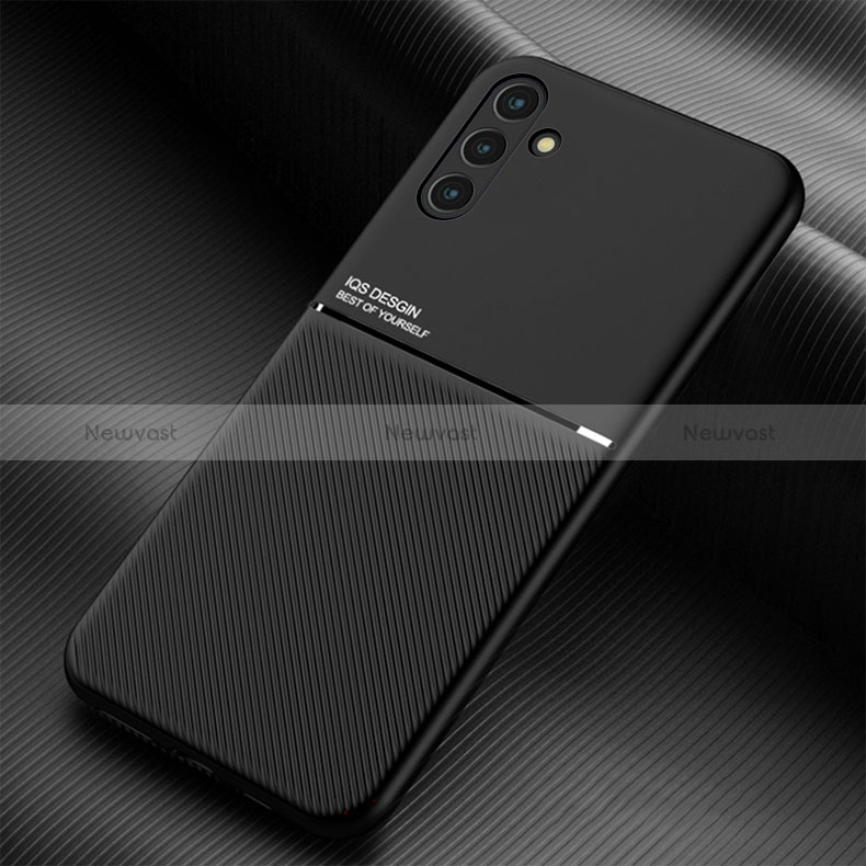 Ultra-thin Silicone Gel Soft Case Cover with Magnetic for Samsung Galaxy A04s Black