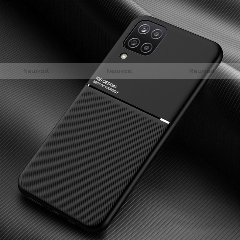 Ultra-thin Silicone Gel Soft Case Cover with Magnetic for Samsung Galaxy A12 Black