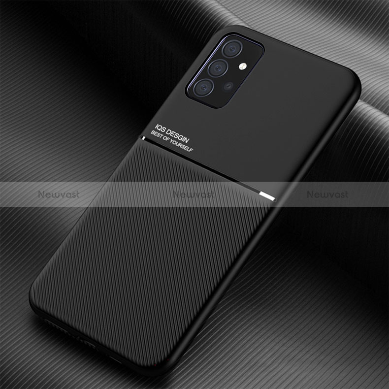 Ultra-thin Silicone Gel Soft Case Cover with Magnetic for Samsung Galaxy A52 4G Black