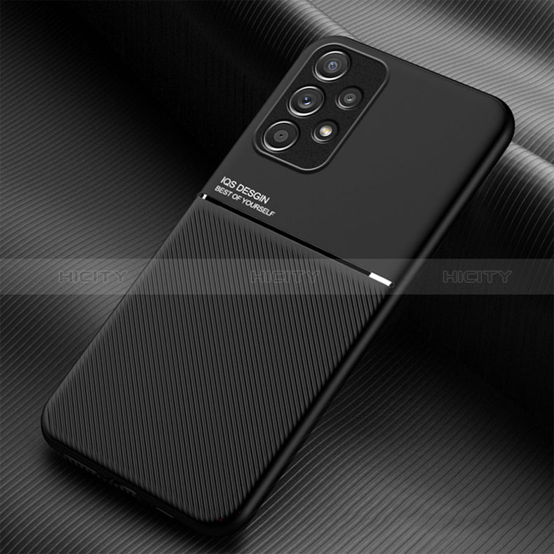 Ultra-thin Silicone Gel Soft Case Cover with Magnetic for Samsung Galaxy A73 5G Black