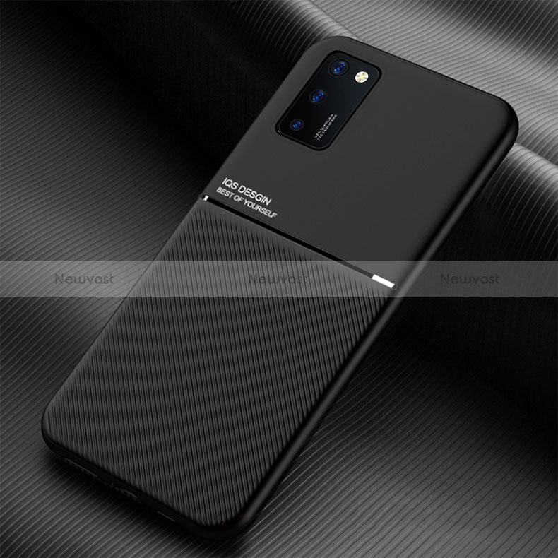 Ultra-thin Silicone Gel Soft Case Cover with Magnetic for Samsung Galaxy F02S SM-E025F Black