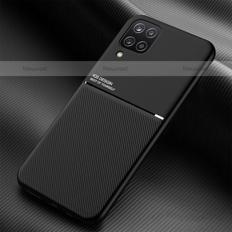 Ultra-thin Silicone Gel Soft Case Cover with Magnetic for Samsung Galaxy F12 Black