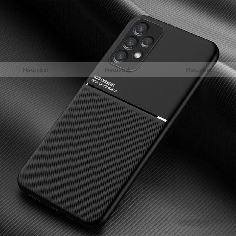 Ultra-thin Silicone Gel Soft Case Cover with Magnetic for Samsung Galaxy M32 5G Black