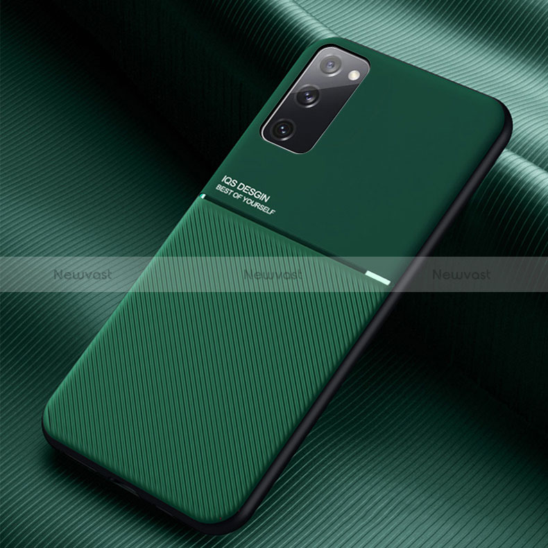 Ultra-thin Silicone Gel Soft Case Cover with Magnetic for Samsung Galaxy S20 FE (2022) 5G Green