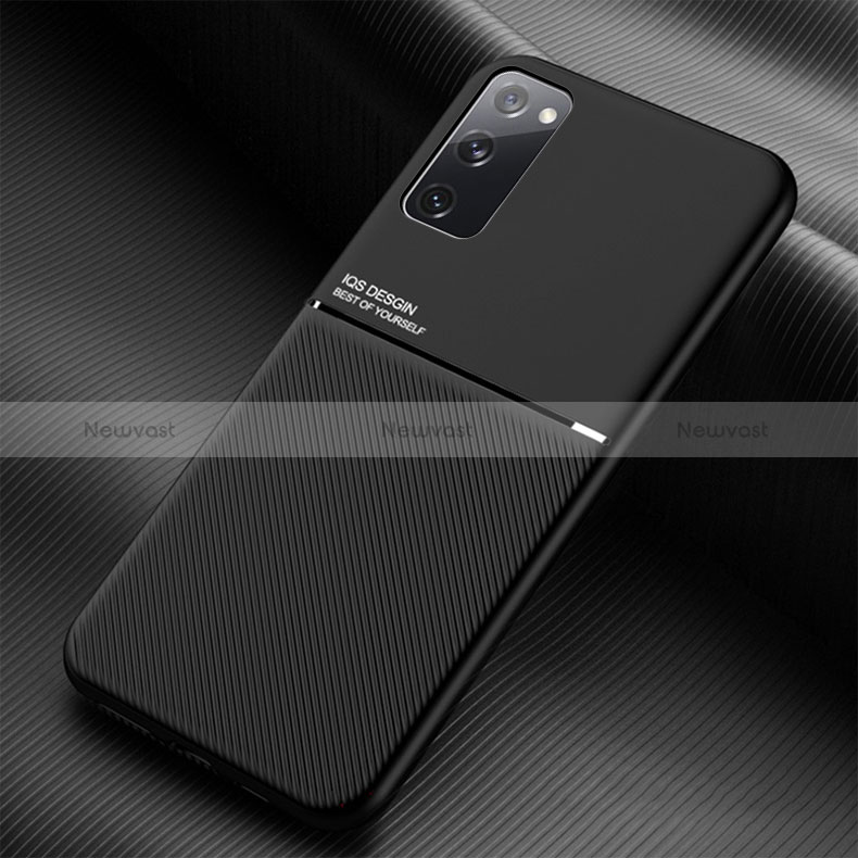 Ultra-thin Silicone Gel Soft Case Cover with Magnetic for Samsung Galaxy S20 FE 4G Black