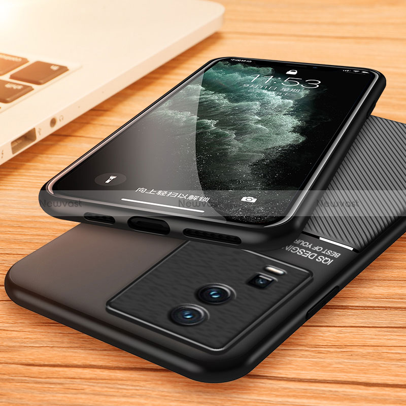 Ultra-thin Silicone Gel Soft Case Cover with Magnetic for Vivo iQOO Neo7 5G
