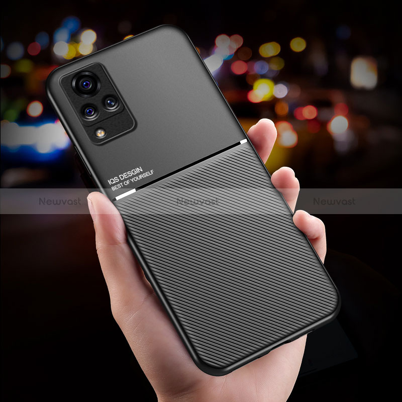 Ultra-thin Silicone Gel Soft Case Cover with Magnetic for Vivo V21e 4G