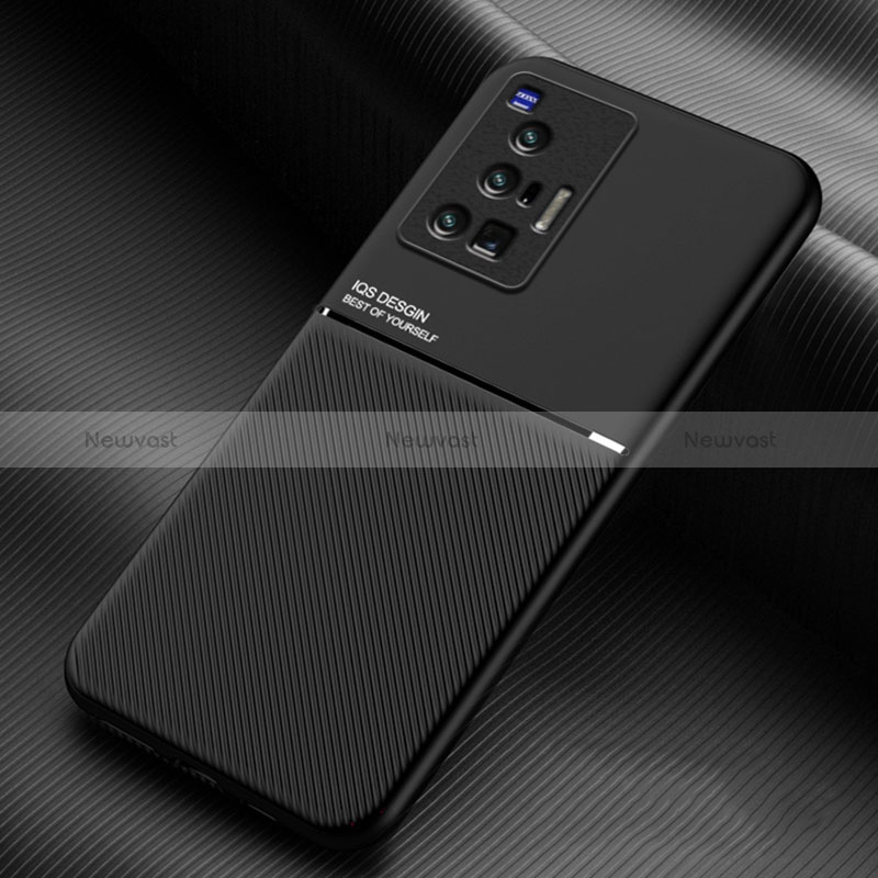 Ultra-thin Silicone Gel Soft Case Cover with Magnetic for Vivo X70 Pro 5G Black