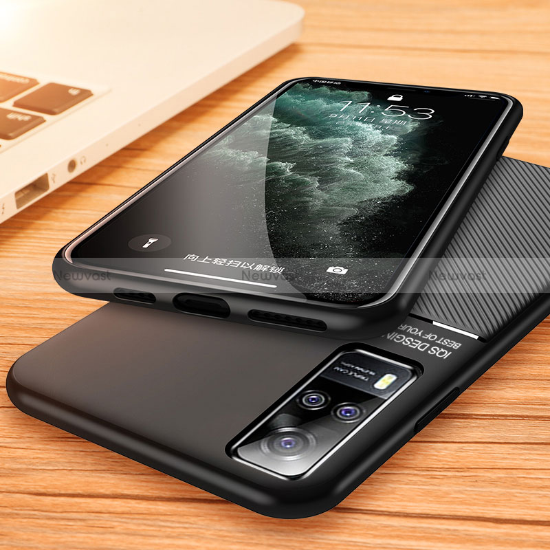 Ultra-thin Silicone Gel Soft Case Cover with Magnetic for Vivo Y31 (2021)