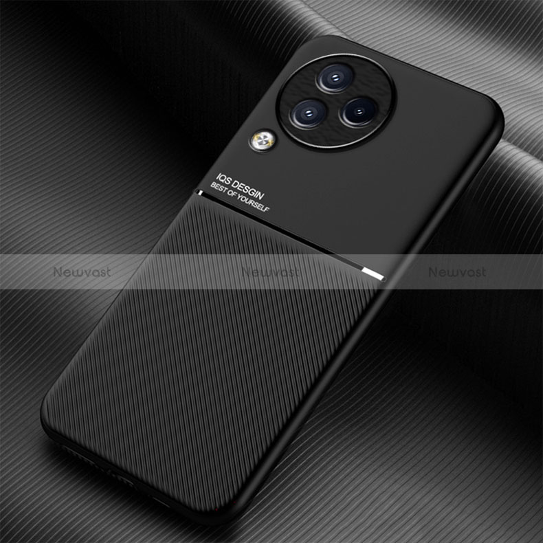 Ultra-thin Silicone Gel Soft Case Cover with Magnetic for Xiaomi Civi 3 5G Black