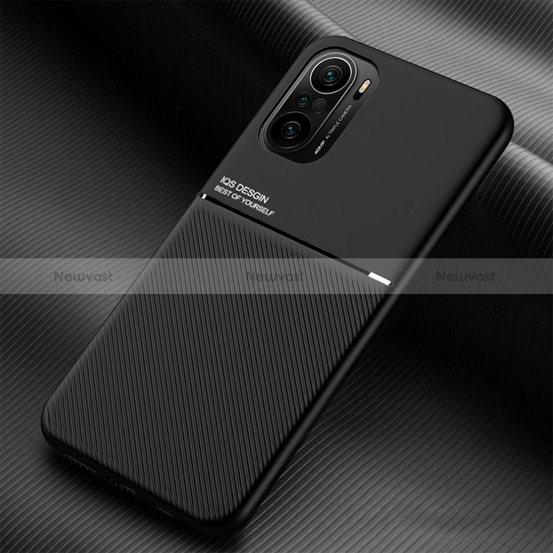 Ultra-thin Silicone Gel Soft Case Cover with Magnetic for Xiaomi Mi 11i 5G Black